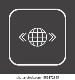  Globe  Icon. Flat design.