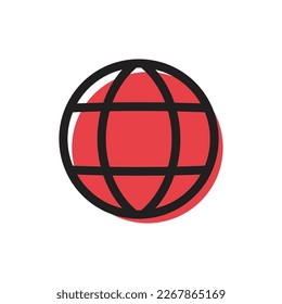 Globe icon. Flat design style eps 10 vector illustration.