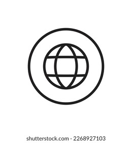 Globe icon. Flat design style eps 10 vector illustration.