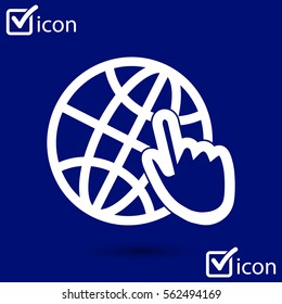 Globe icon. Flat design style Earth vector icons.