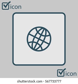 Globe icon. Flat design style Earth vector icons.