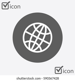 Globe icon. Flat design style Earth vector icons.