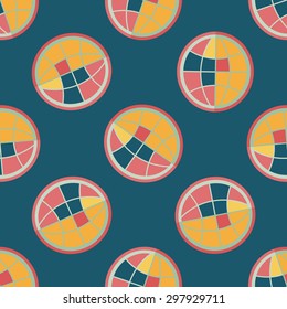 globe icon, flat icon seamless pattern background