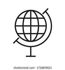 Estilo plano de icono de globo - Ir a símbolo web icono ilustración vectorial editable aislada en fondo blanco