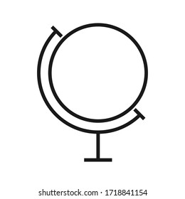 Estilo plano de icono de globo - Ir a símbolo web icono ilustración vectorial editable aislada en fondo blanco