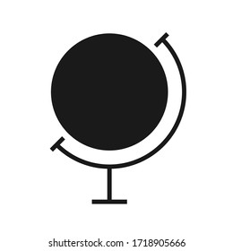Estilo plano de icono de globo - Ir a símbolo web icono ilustración vectorial editable aislada en fondo blanco