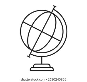 Estilo plano do ícone do globo - Ir para o ícone de símbolo da Web ilustração vetorial editável 