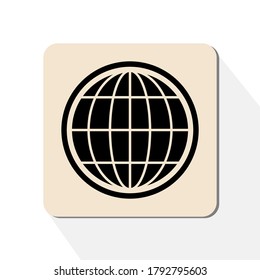 globe icon in flat style. globe illustration in flat style
