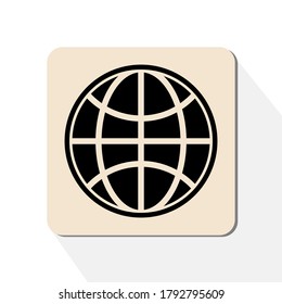 globe icon in flat style. globe illustration in flat style
