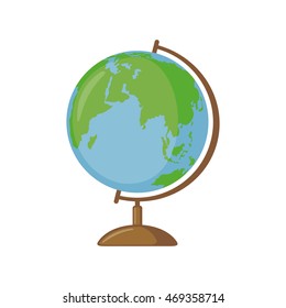 Globe icon in flat style isolated on white background.