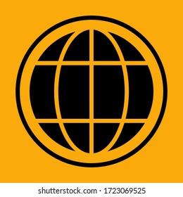 icono del globo, en un estilo plano. simple diseño de globo.