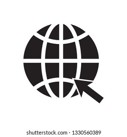 Globe icon flat style trendy