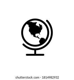 Globe icon flat vector design
