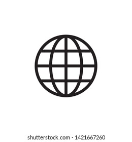 Globe Icon Flat Vector Illustration - Vector