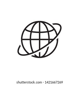Globe Icon Flat Vector Illustration - Vector