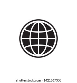 Globe Icon Flat Vector Illustration - Vector