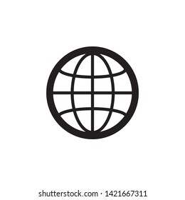 Globe Icon Flat Vector Illustration - Vector