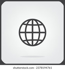 The globe icon. Flat Vector illustration
