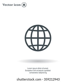 The globe icon. Flat Vector illustration