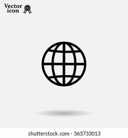 The globe icon. Flat Vector illustration