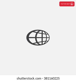 The globe icon. Flat Vector illustration