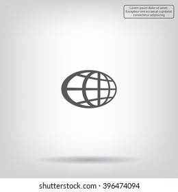 The globe icon. Flat Vector illustration