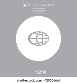 The globe icon. Flat Vector illustration