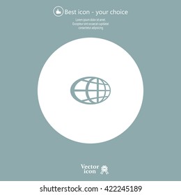 The globe icon. Flat Vector illustration