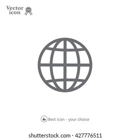 The globe icon. Flat Vector illustration