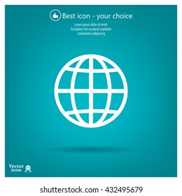 The globe icon. Flat Vector illustration