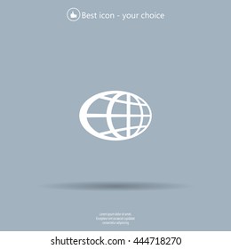 The globe icon. Flat Vector illustration