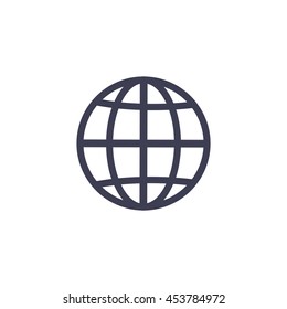 The globe icon. Flat Vector illustration