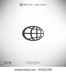 The globe icon. Flat Vector illustration