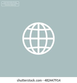 The globe icon. Flat Vector illustration
