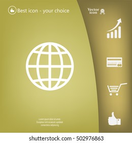 The globe icon. Flat Vector illustration