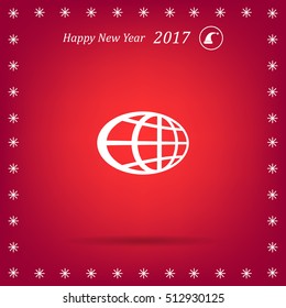 The globe icon. Flat Vector illustration