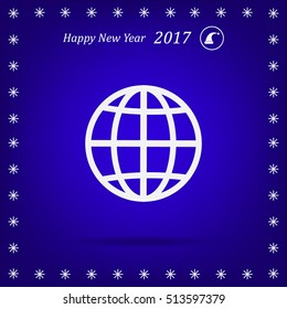 The globe icon. Flat Vector illustration