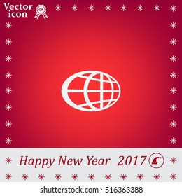The globe icon. Flat Vector illustration