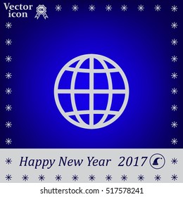 The globe icon. Flat Vector illustration