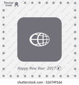 The globe icon. Flat Vector illustration