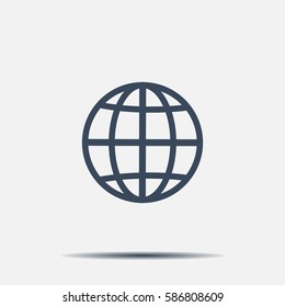 The globe icon. Flat Vector illustration