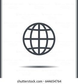 The globe icon. Flat Vector illustration