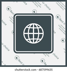 The globe icon. Flat Vector illustration