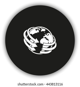 Globe icon. Global connection image.