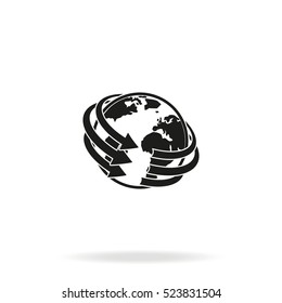 Globe icon. Global connection image.