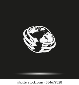 Globe icon. Global connection image.