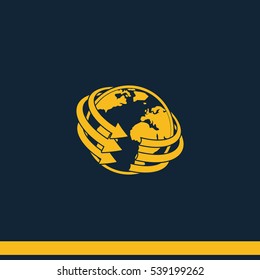 Globe icon. Global connection image.
