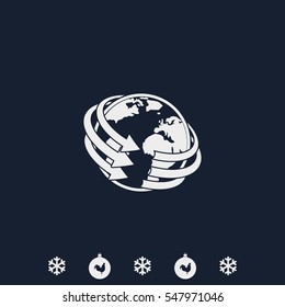 Globe icon. Global connection image.
