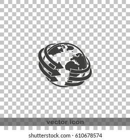 Globe icon. Global connection image.