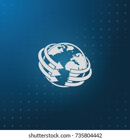 Globe icon. Global connection image.